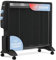 UNIVERSALBLUE Calefactor Mica bajo Consumo | Radiador Silencioso 2000W |Color Negro | Termostato Regulable | Rápido calentamiento | Sistema de Seguridad