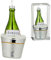 Cepewa Christbaumschmuck Figuren Anhänger Weihnachstbaumschmuck Sektflasche aus Glas ca. H 14cm (1 x Christbaumschmuck Sektflasche)