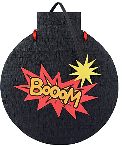 MagicPinatas Bombe Pinata Geburtstag Junge - Pinjata für Kinder - Party Deko - Spielzug Geschenk für Jungs, Mädchen - Mitgebsel Kindergeburtstag Gastgeschenke
