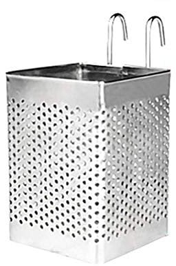 Lintat Cutlery Holder, Square Hanging Dish Drainer Stainless Steel (1 Compartment/2 Compartments) Kitchen Utensil Storage Holder Fork Chopsticks Tableware