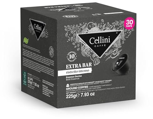 Caffè Cellini Espresso Extra Bar Capsules Compatibles avec Nescafè Dolce Gusto* Nescafè Dolce Gusto* - 90pcs | Ristretto Intenso Café