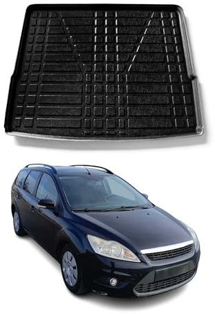 Kofferraumwanne Laderaumwanne für Ford Focus mk2 2004-2011 Turnier Gummi Schwarz