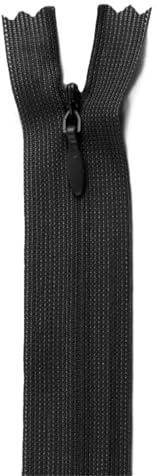 YKK Nahtverdeckter Reißverschluss 25cm - Schwarz, Kunststoff, für Röcke und Hosen