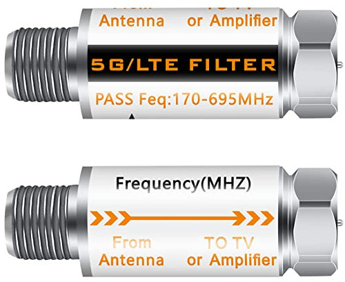 2 filtri 5G migliorano i segnali dell'amplificatore dell'antenna, filtro LTE per purificatore di segnale dell'antenna TV, filtro 4G/5G per ridurre le interferenze da torri dei telefoni cellulari