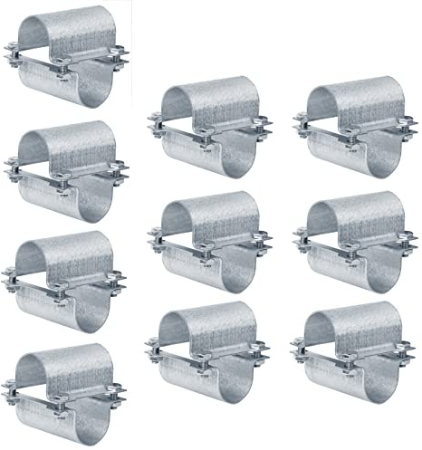 10 Set 1-5/8 Greenhouse Cross Grid Connector, Chain Link Fence Clamp Part