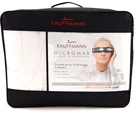 Kauffmann Daunendecke aus Kunstfaser MicroMax (Wärme im Sommer, 155 x 220 cm, Einzelbett lang)