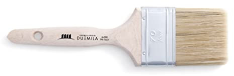 Pennellificio 2000 | Pennello Pittura Professionale con Ghiera Inox, Pennellessa Uso Universale, per Tutti i Tipi di Smalti e Vernici, Muri, Pareti, Legno, Ringhiere, Ghiera 70 mm – Made in Italy