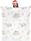 Bunny Flower Fleece-Überwurfdecke, superweich, gemütlich, Decke für Couch, Sofa, Bett, leicht, flauschig, warm, flauschig, Plüschdecken für alle Jahreszeiten, 127 x 152,4 cm