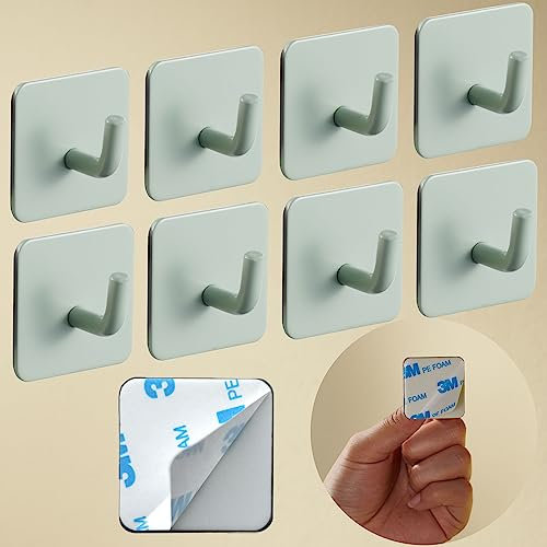 DEKAZIA® 8 Kleiderhaken Kinder grün | Garderobenhaken Kinder Kindergarderobe Haken Kindergarderobe Haken Wandhaken Kinder Kleiderhaken Kinderzimmer Klebehaken Kinder Haken Garderobe Kinderhaken Wand