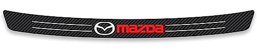 THOMIX Car Boot Sill Protector for Mazda 2 3 5 6, M2 M6, CX-5, MX-5 - Rear Bumper Stickers, Carbon Fiber Door Sill Scuff Plate, Paint Protection, Styling Decorative Accessories, Black