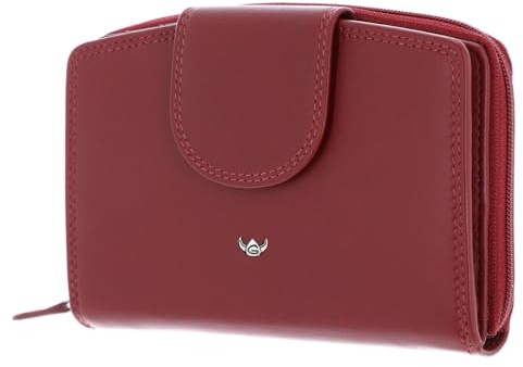 Golden Head Leder Geldbörse Polo RFID Protect Damenbörse mit RV 3319 Rot dunkelrot