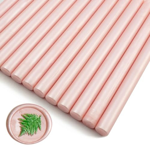 Zifospy 26-teilige 7mm Mini Siegelwachs Sticks für Klebepistolen – Elegante Versiegelung für Hochzeitseinladungen, Grußkarten, Weinflaschen & DIY-Bastelprojekte(Tapioka)