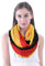 Lina & Lily Damen Loop Schal Halstuch mit Flaggen (Deutsche Flagge, Schwarz Rot Gold)