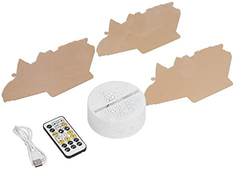 Lazmin112 3D Nachtlicht, Dimmbares Remote 3D Touch Control Nachtlicht, Mini Tragbares Einzigartiges Rennwagen Nachtlicht, USB LED Rennwagen Nachtlampe