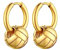 Bestyle Ohrringe für Herren mit Volleyball Anhänger Damen Creolen Ohrhänger aus Edelstahl Nickelfrei Ohrschmuck als Geschenk zum Geburtstag, Weihnachten, Valentinstag Gold