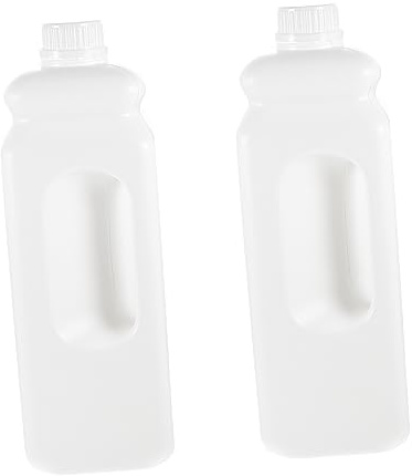 PRETYZOOM Pichet en Plastique 2, 5 L Lot de 2, Blanc, Réutilisable | Poignée Ergonomique, Format Compact Cuisine et Rangement, Surface Lisse Facile à Nettoyer