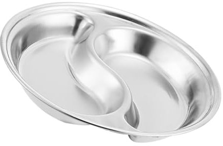 Ciieeo stainless steel inoxlm stullenspice soup geteiltes Vorspeisen-Serviertablett japanische Süßigkeiten Sauce Gericht Vorspeisenteller Snack Container Spielzeug Gewürzplatte Kind