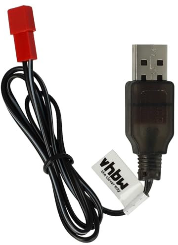 vhbw Charger compatible with JST Plug for RC Batteries with JST Connector, RC Model Construction Battery Packs - 60 cm 3.6 V