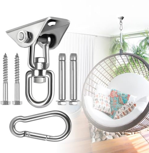 Cintre pour sac de frappe, supports de suspension lourds pour poutre en bois, support mural et plafond, support pivotant à 360 °, poids corporel, musculation, gym, yoga, balançoire, chaise, trapèze et