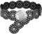 LIMHOO Breite Scheibengürtel für Damen Leder Aushöhlen Runde Gürtel Boho Western Taille Gürtel (A Silber Schwarz X-Large)