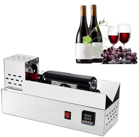 LHQYA Commercial Capsule Bottle Cap Heat Shrinkable Machine, 600W Electric Capsule Shrinking Machine with Digital Display, Packaging Time:5s-8s/Length:300mm/Caliber:80mm