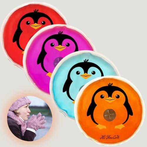 Large Hand Warmers Click, Reusable Snap Heat Pack, Hand Warmers Boil Click Heat Pocket Hand Warmer, Pouch Gel Hand Warmers Long Lasting Warmth (Diameter 12cm（4 pcs）, Large Hand Warmer)