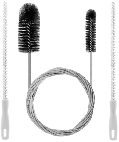 Drain Dredging Tool 3 Piece Set,Bathroom Pipe Unclogging Device, Double Head Nylon Pipe Cleaner and Sink Unclogger for Kitchen Sathroom Shower Plug Hole