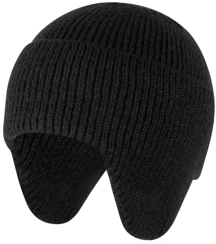 Kiiwah Wintermütze Herren mit Ohrenklappen, Warm Strickmütze Beanie Mütze Weich Atmungsaktiv Mütze für Damen und Herren Unisex Outdoor