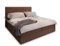 Masseno Boxspringbett PISA 140x200 cm Komplett-Set mit Matratze und Topper, Polsterbett mit Zwei Bettkästen -Braun, TILIA 52
