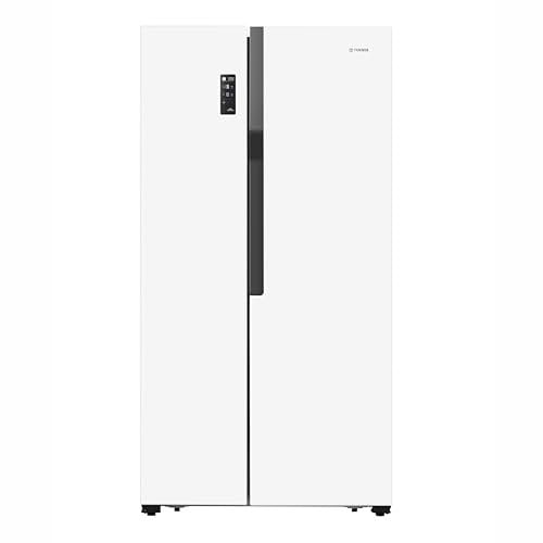 Teknix T330RDR 55cm Freestanding 50/50 Fridge Freezer - 256 Litre Capacity - Total No Frost - Silver - E Rated, H182.5 x W55 x D56.2 (cm) T130RDB (519L, White American)