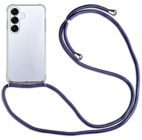 betterfon Handykette Hülle kompatibel mit Samsung Galaxy S25 | Smartphone Hülle Case mit Band | Handyhülle Handyband zum Umhängen | Blau