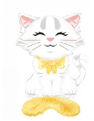 Nine San Palloncini per gatti in piedi, palloncini a forma di gatto, a elio, per feste di compleanno