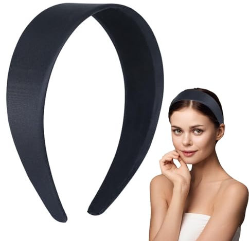 Serre-tête de 4 cm de large - Classique - Basique - Pour femme - Magnifique bandeau pour cheveux - Pour femme et fille - Couleur : noir