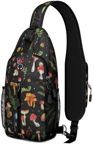 Wakasui Crossbody-Rucksack, wasserdicht, verstellbarer Brustgurt, Rucksack für Outdoor, Wandern, Radfahren