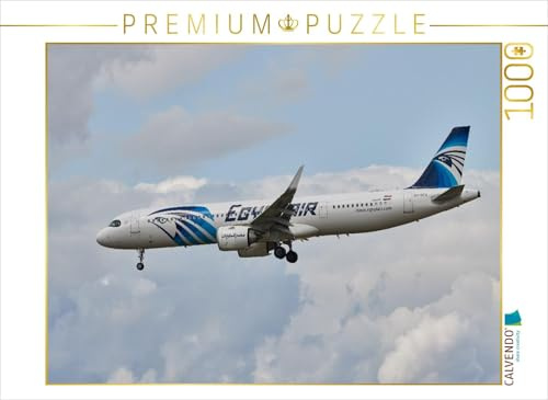 CALVENDO Puzzle SU-GFU - Egypt Air - Airbus A321neo - Frankfurt Airport | 1000 Teile Lege-Größe 64 x 48 cm Foto-Puzzle für glückliche Stunden