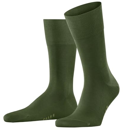 FALKE Herren Socken Tiago M So Fil d´Écosse Baumwolle einfarbig 1 Paar, Grün Cypress 7528, 43-44