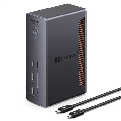 UGREEN Thunderbolt 5 Docking Station, 13-in-1, 120Gbps Max TB5 Laptop Dock | 4x TBT5, Dual 8K@60Hz, Triple 4K, 140W Max Charging, 2.5GbE, SD/TF 4.0, Revodok Max Dock for TBT5/4 MacBook & Windows Laptop