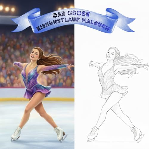 Mein Eiskunstlauf Malbuch: 52 schöne Ausmalmotive für Kinder, Jugendliche und Erwachsene | Kreatives Geschenk für Eiskunstlauffans