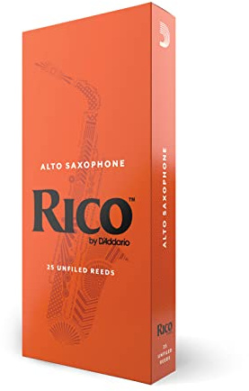 D’Addario Woodwinds - Rico Alto Sax Reeds - Reeds for Alto Saxophone - Alto Saxophone Reeds Crafted for Beginners, Students, Educators - Strength 3.5, 25-Pack
