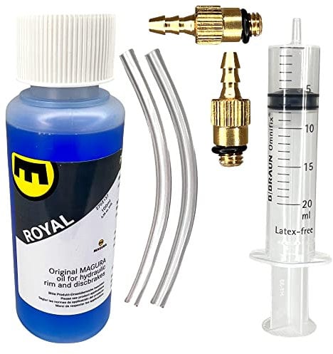 Scheibenbremsen Entlüftungsset Service Kit mit 100ml Magura Royal Blood Öl & Felgenbremsen Hs11 Hs22 Hs33 Evo Firmtech bis 2010