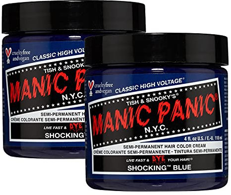 Manic Panic High Voltage® Classic Cream Formula Colour Hair Dye 118ml (Shocking™ Blue) - 2 PACK