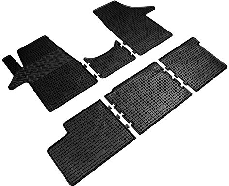 Gummi Fußmatten passend für VW T5/T6 Transporter/Caravelle ab 2003-2023 AZUGA AZ10925271 Gummimatten