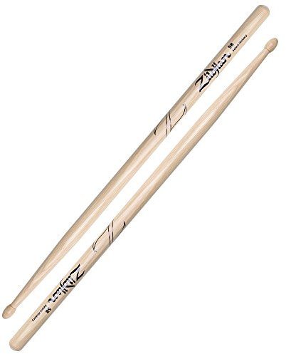 Zildjian 7A Hickory Drumsticks - Nylon Tip - Black