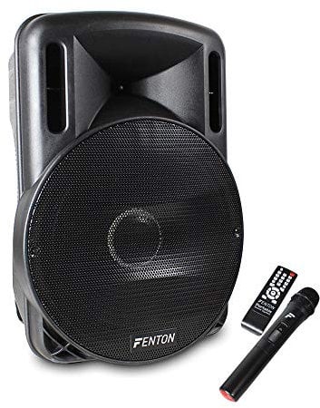 Wireless Portable PA Speaker System 800W Bluetooth 15 Woofer with Wireless Microphone, Guitar Input, LED Lighting & Rechargeable Battery for Events & Performances
