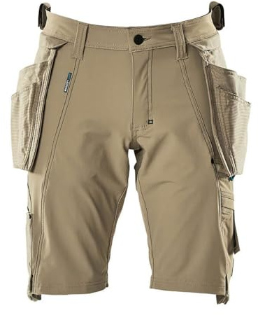 Mascot 17149-311-55 Advanced Cordura Ultimate Stretch Geringes Gewicht Shorts mit Hängetaschen, Hellkhaki, C46 Größe
