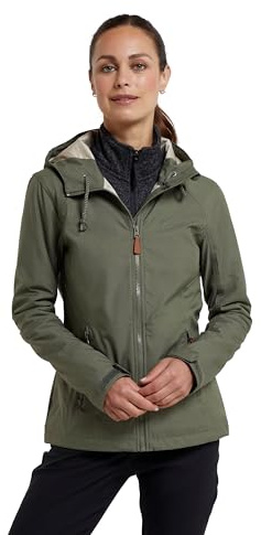 Mountain Warehouse Iona Womens Softshell Jacket | Lightweight & Breathable Water-Resistant Ladies Coat with Multi-Pockets, Adjustable Cuffs for Tailored Fit, For Light Rain