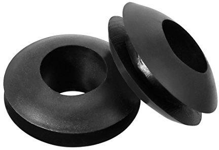 sourcing map 100 Stück Kabeldurchführung Gummi Drahtschutz Ölbeständig Gummistopfen Set Gummitüllen für Kabel Draht Elektroinstallation Kabelkanal Auto 7mm Montagedurchmesser Schwarz