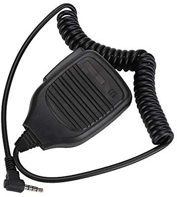 Microfono vivavoce portatile,Microfono per altoparlante Walkie Talkie da 3,5 mmcon filo in PU per Baofeng/Yaesu,Altoparlante radio bidirezionale Per la polizia,Personale di sicurezza,Guida,Pattuglia