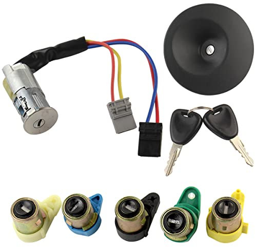 STARKIT PERFORMANCE 5 serrures de porte + neiman + bouchon de réservoir compatibles pour Kangoo 1 et Nissan Kubistar (1997-2009) avec double de clés | 7701472590