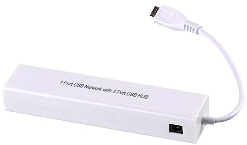 NXACETN Adaptateur Ethernet R¨¦seau HUB vers RJ45, Adaptateur Micro USB 2.0 3 Ports Compatible avec Les Tablettes Android Blanc